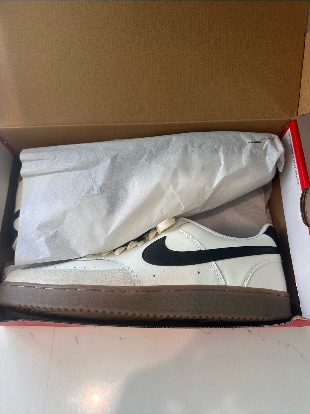 Nike Men’s Low-Top Sneaker — White, Black, Brown